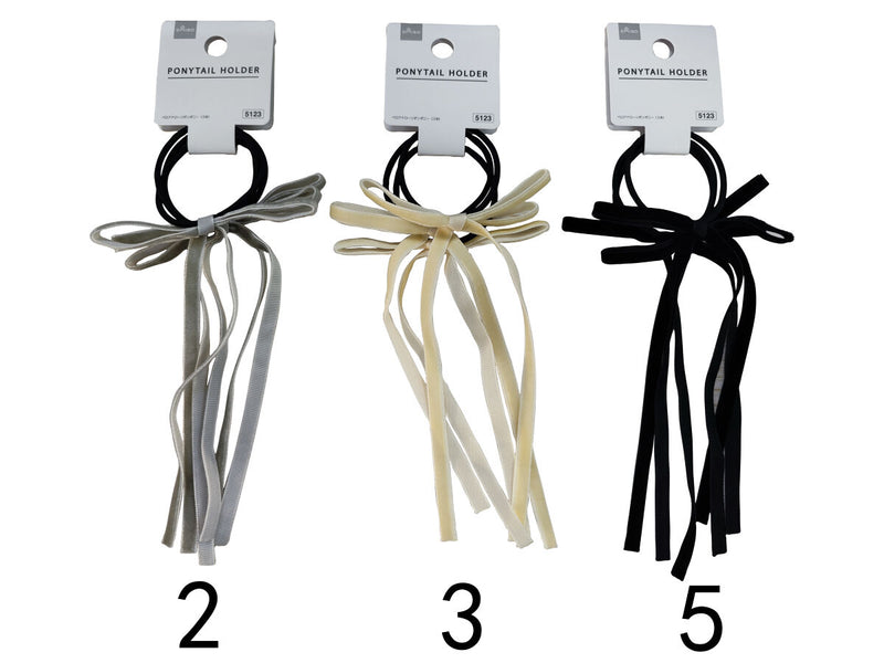 ベロアナローリボンポニー（３本）