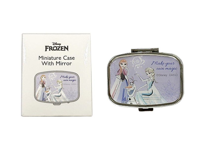 ミラー付ミニケース、スクエア（アナと雪の女王）Ｂ