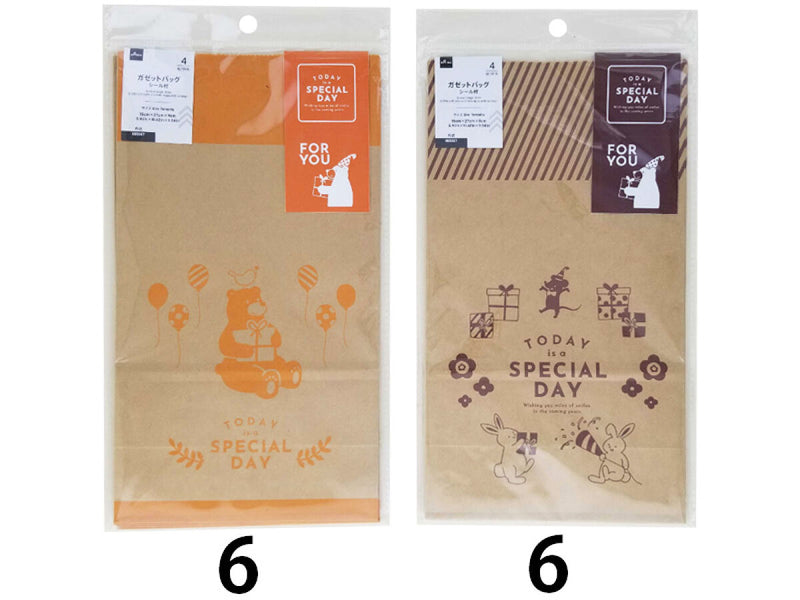 ガゼットバッグ（キッズ、１５ｃｍ×２７ｃｍ×９ｃｍ、４枚、シール付）