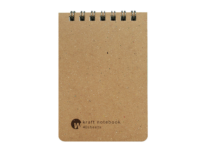 ツインリングメモ（Ａ７、４０枚、無地、クラフト表紙）