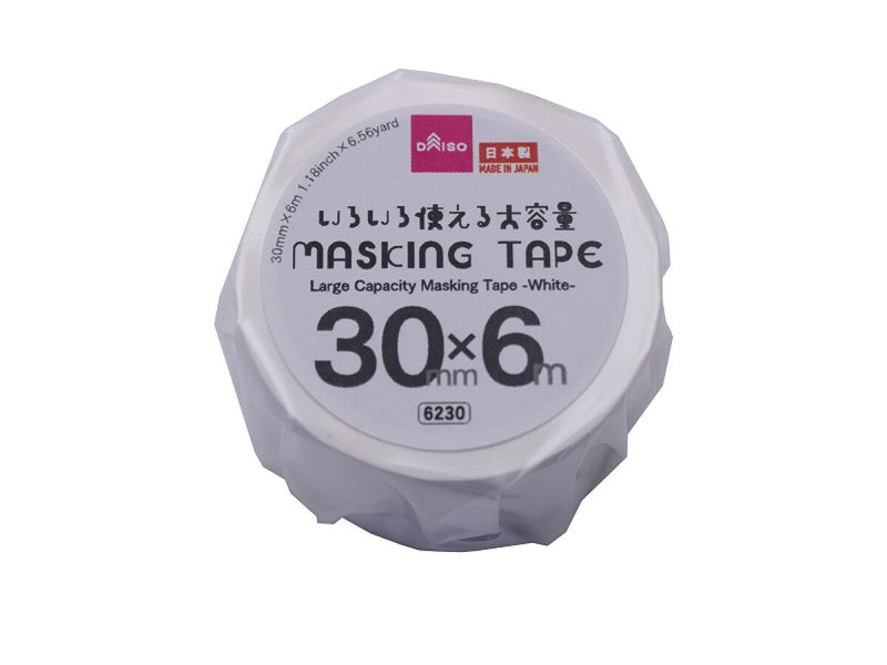 大容量マスキングテープ（白、30mm×6m） -100均 通販 ダイソー