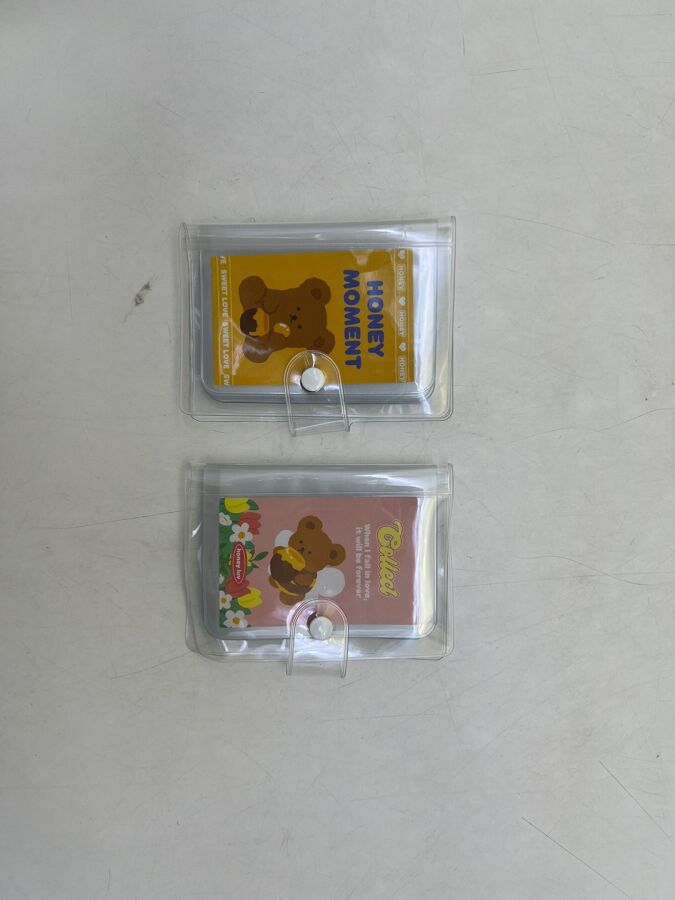 ＰＶＣカバーカードホルダー（１２ポケット、くま）