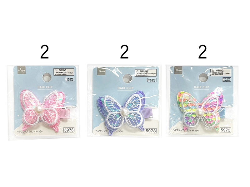 ダイソー　ボリュームクロス　15ペア　新品 ヘアクリップ（蝶、オーロラ）なし -100均 通販 ダイソーオンライン