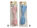 カラーひも（太さ５ｍｍ×長さ２．５ｍ、ラメ、ピンク、ブルー）