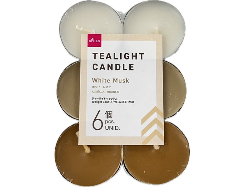 ティーライトキャンドル（６個、ホワイトムスク）なし