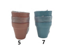 素焼きテラコッタ植木鉢（３個）２号、直径６．５ｃｍ