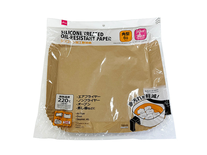 エアフライヤー用紙（角型、６枚）３０ｃｍ×３０ｃｍ