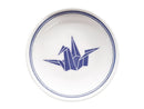丸皿（折り鶴、青、９．５ｃｍ）