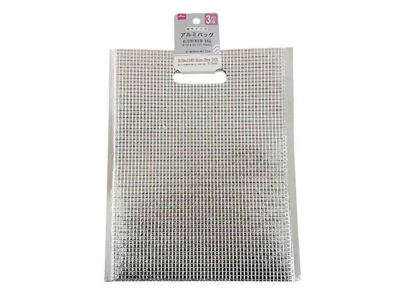 アルミバッグ（持ち手穴付、３枚）２６ｃｍ×３２ｃｍ
