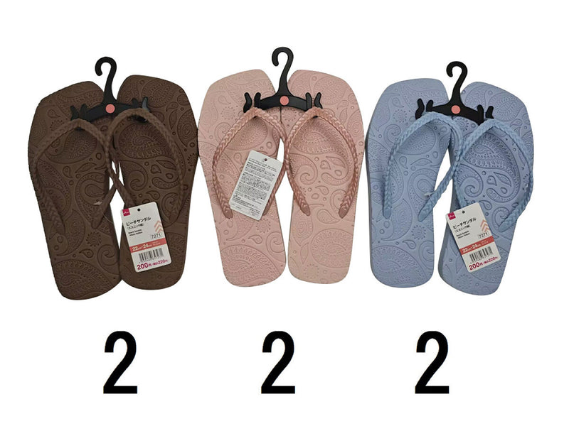 ビーチサンダル（エスニック柄）２２ｃｍ－２４ｃｍ