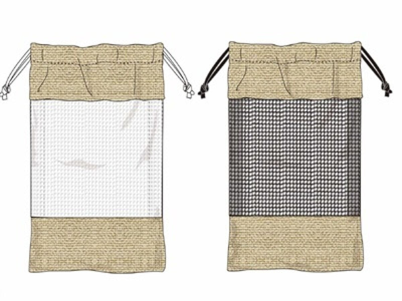 ジュート巾着（白・黒）なし