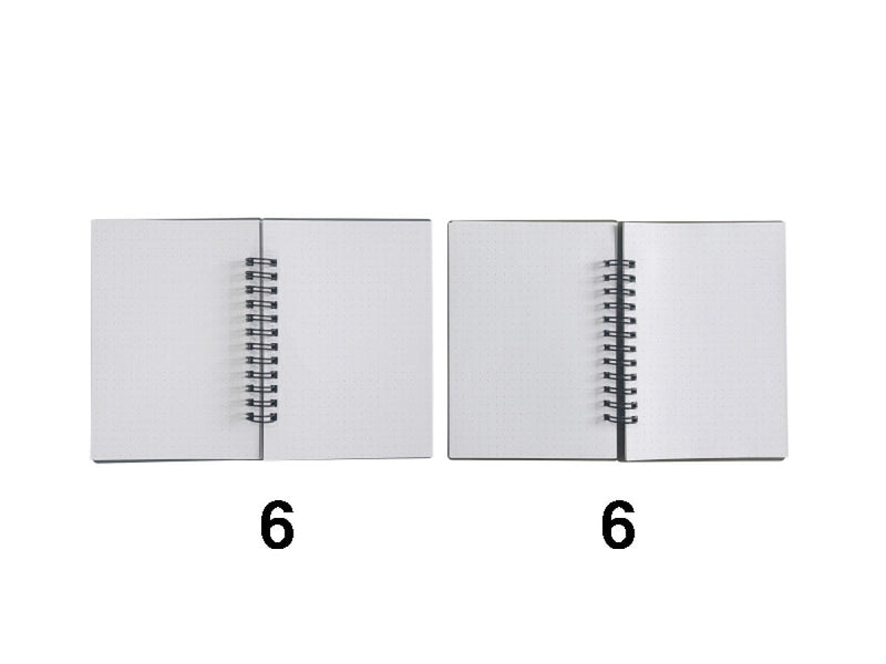 ペンが挟めるリングノート（６０枚、Ａ６、モスグリーン、ブルー）