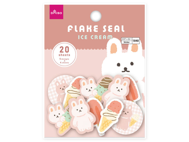 フレークシール（Ｓｗｅｅｔ　Ａｎｉｍａｌｓ、ウサギ）