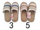 外縫いスリッパ（ジュート入、ボーダー）２２ｃｍ－２４ｃｍ