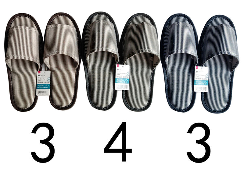 外縫いスリッパ（ストライプ）２５ｃｍ－２７ｃｍ