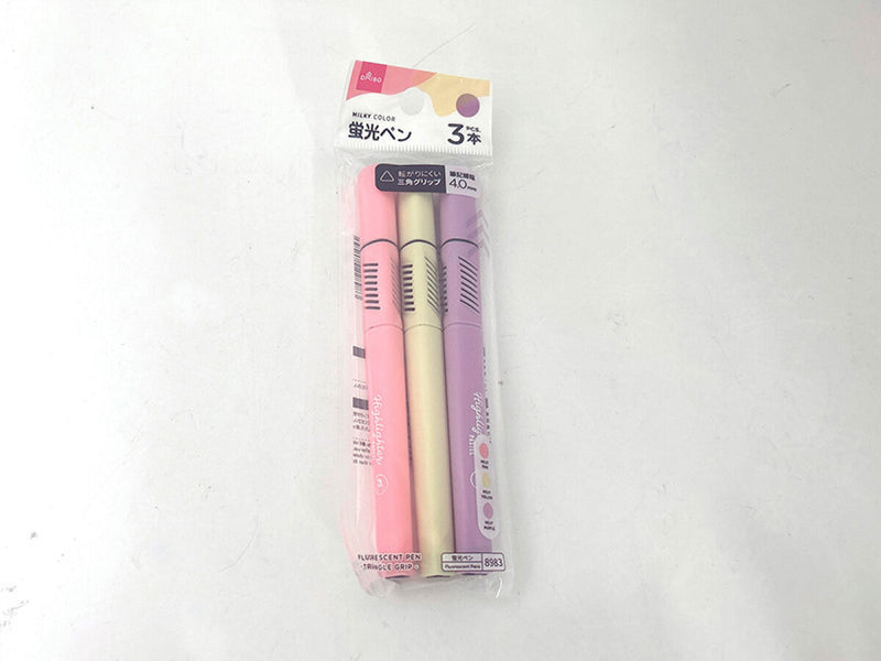 蛍光ペン（三角グリップ、３本）