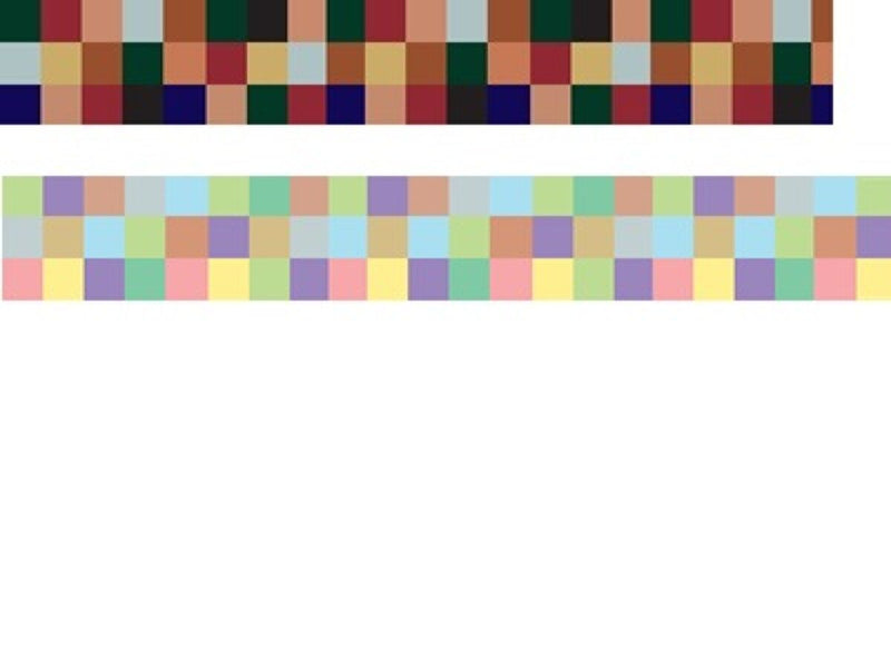 マスキングテープ（カラフルモザイク、ダーク、ライト）