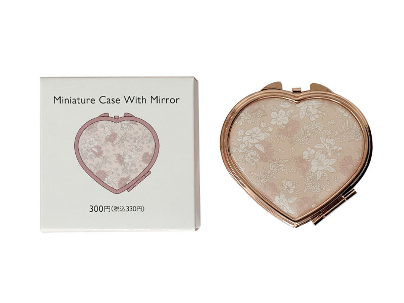 ミラー付ミニケース（ハート、ＰＫ）