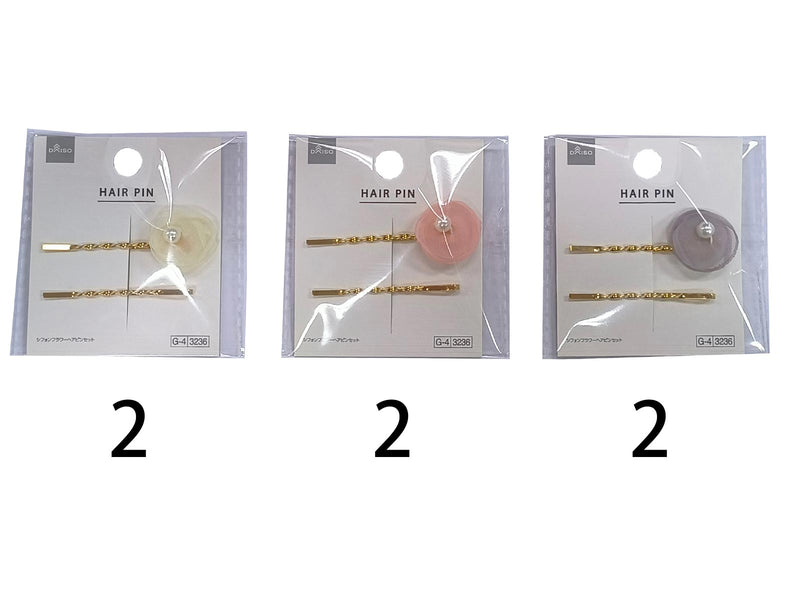 シフォンフラワーヘアピンセット