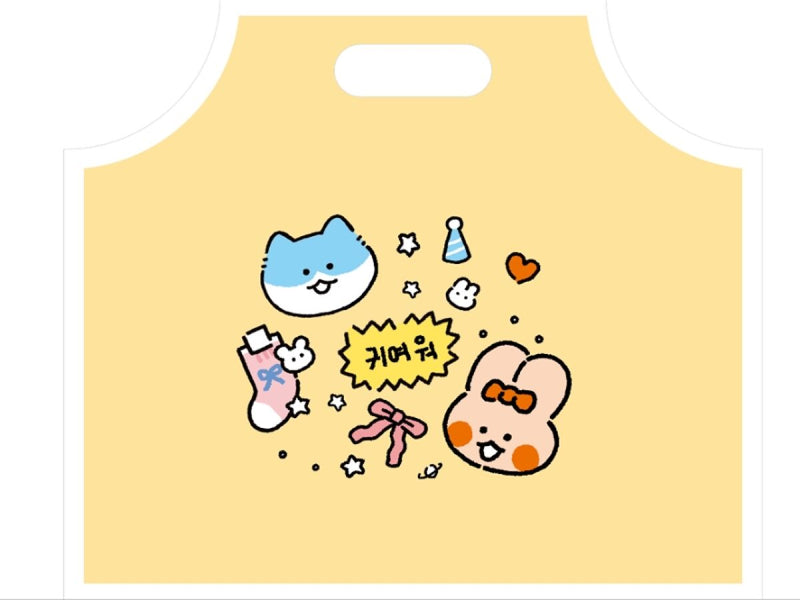 ハンドルバッグ（韓国スタイルキャラクター、３枚）３５ｃｍ×３０ｃｍ×１０ｃｍ