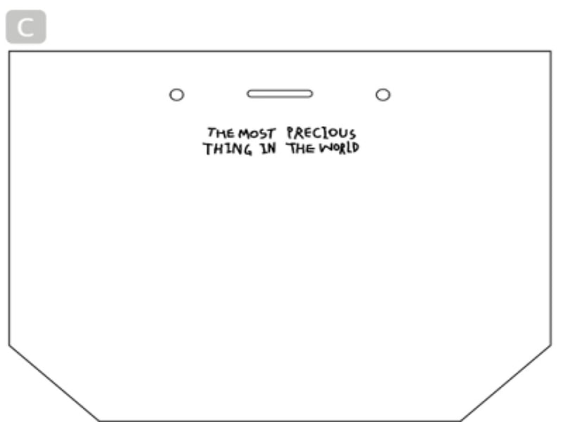 リボン付ギフトバッグ（韓国スタイルドローイング）