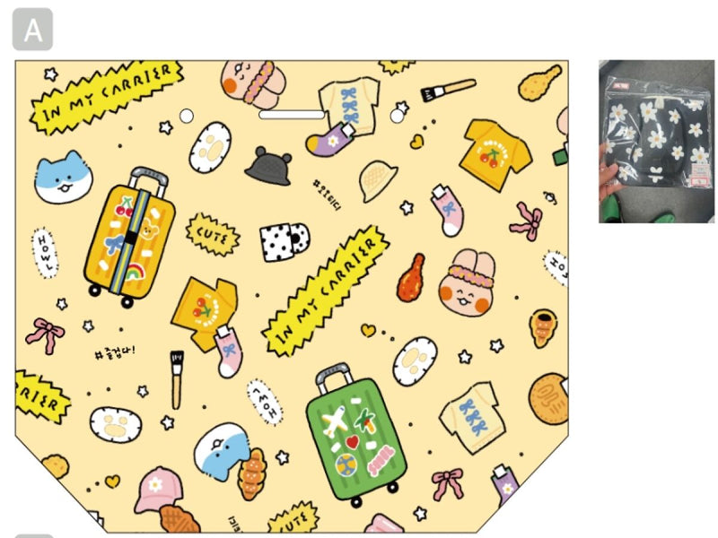 リボン付ギフトバッグ（韓国スタイルキャラクター）