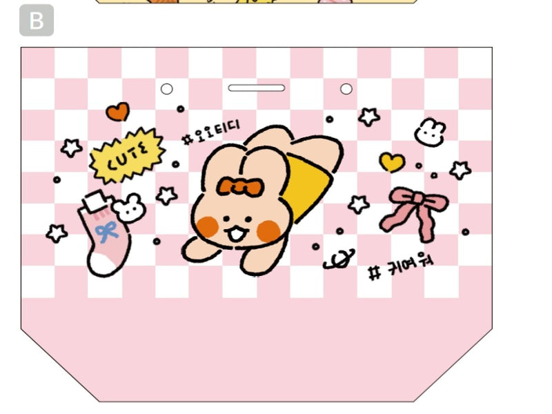 リボン付ギフトバッグ（韓国スタイルキャラクター）