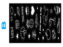 シールタイプマスキングテープ（韓国スタイルドローイング、１個）６０ｍｍ×１．５ｍ