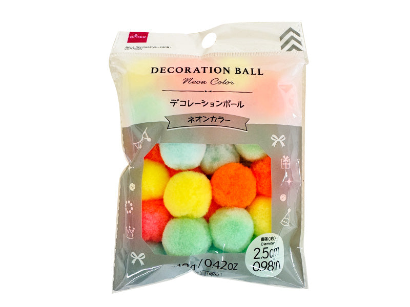 デコレーションボール（ネオンカラー）直径２．５ｃｍ
