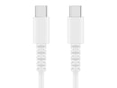 やわらか充電・転送ケーブル　Ｔｙｐｅ―Ｃ　ｔｏ　Ｔｙｐｅ―Ｃ（ホワイト）