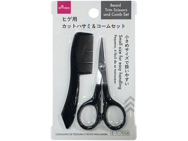ヒゲ用カットハサミ＆コームセット -100均 通販 ダイソーオンライン