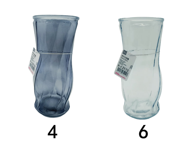 ガラス花瓶（ツイスト）高さ２１．４ｃｍ