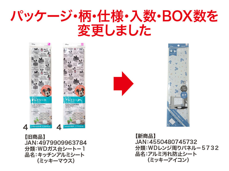 アルミ汚れ防止シート（ミッキーアイコン）