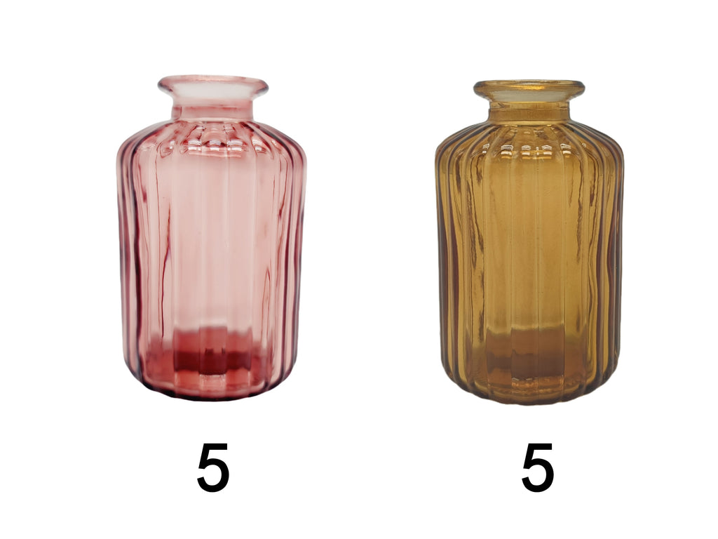 ガラス花瓶（ストライプ、カラー）なし -100均 通販 ダイソー
