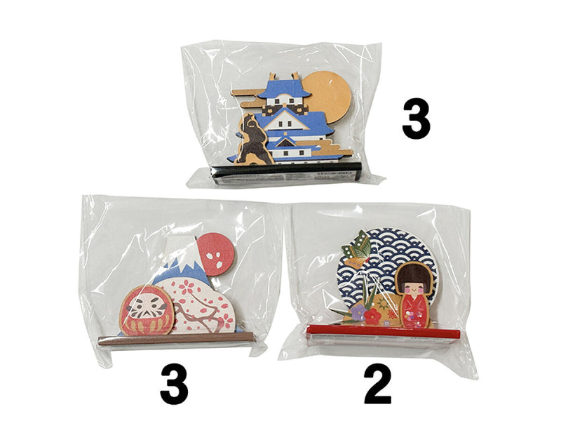 木製オーナメント（だるま、忍者、こけし）