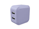 ＵＳＢ充電器（パープル）２．４Ａ＋１．０Ａ