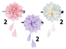 フラワーヘアクリップ（花下がり、オーロラカラー）