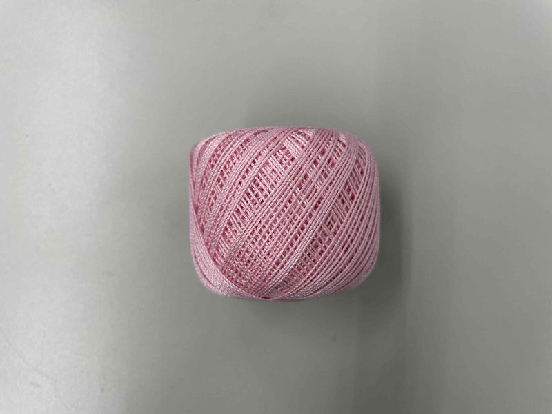 レース糸（＃６０極細、ペールピンク）ピンク×５ｇ×１個入