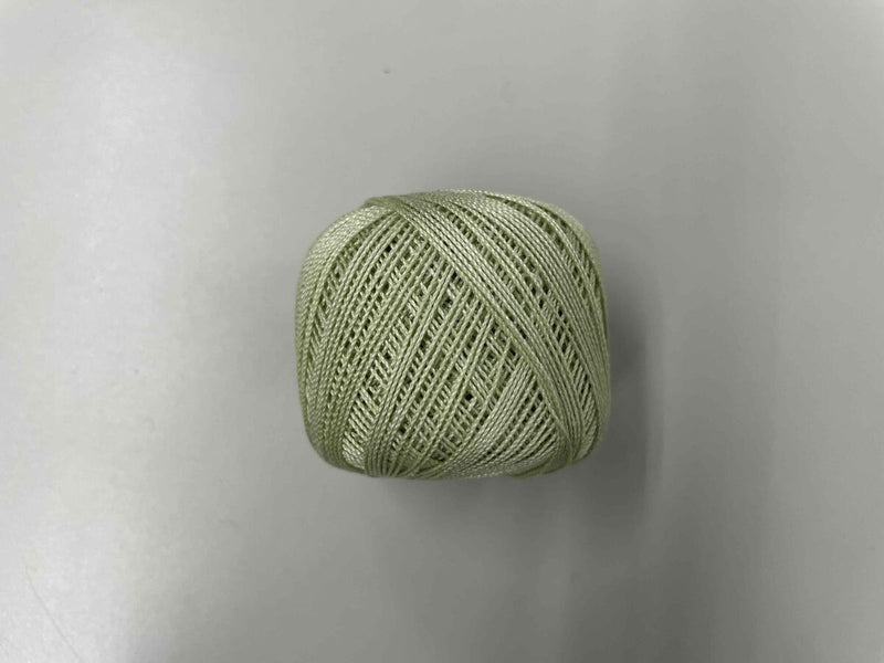 レース糸（＃６０極細、ライトグリーン）グリーン×５ｇ×１個入