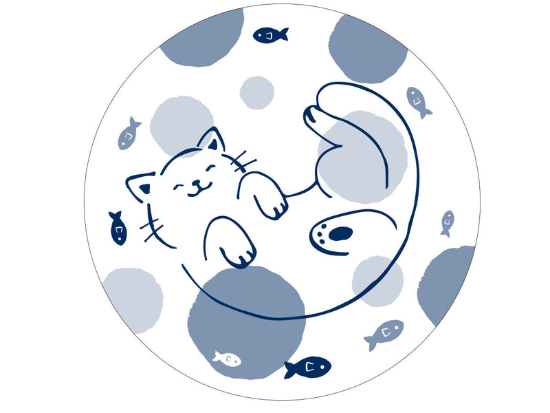 鉢（藍にゃんこ）２０．５ｃｍ