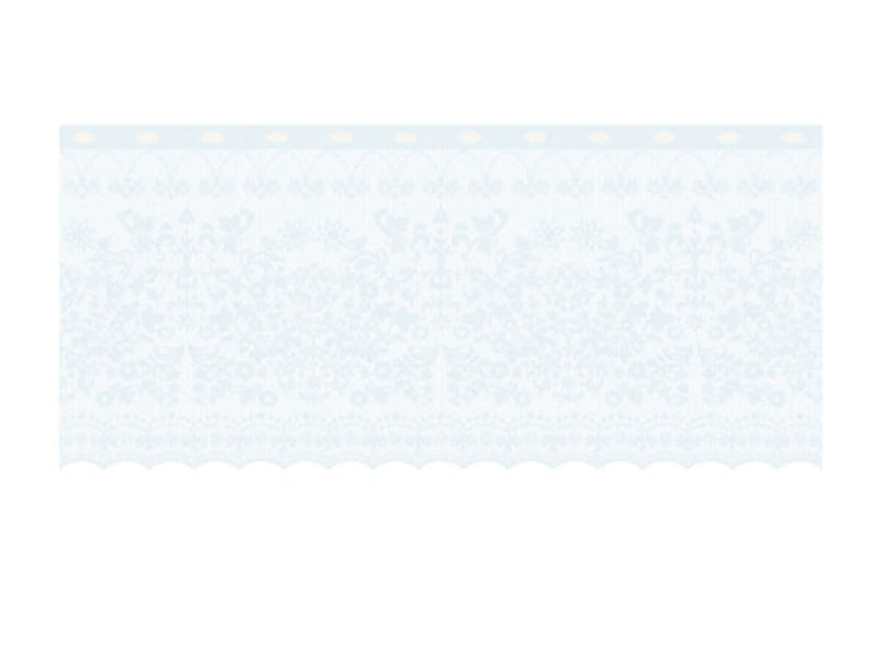 レースカフェカーテン（ペールブルー）１００ｃｍ×４５ｃｍ