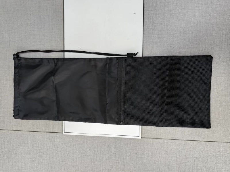 長いもの入れ巾着バッグ（メッシュポケット付、バドミントンラケット）