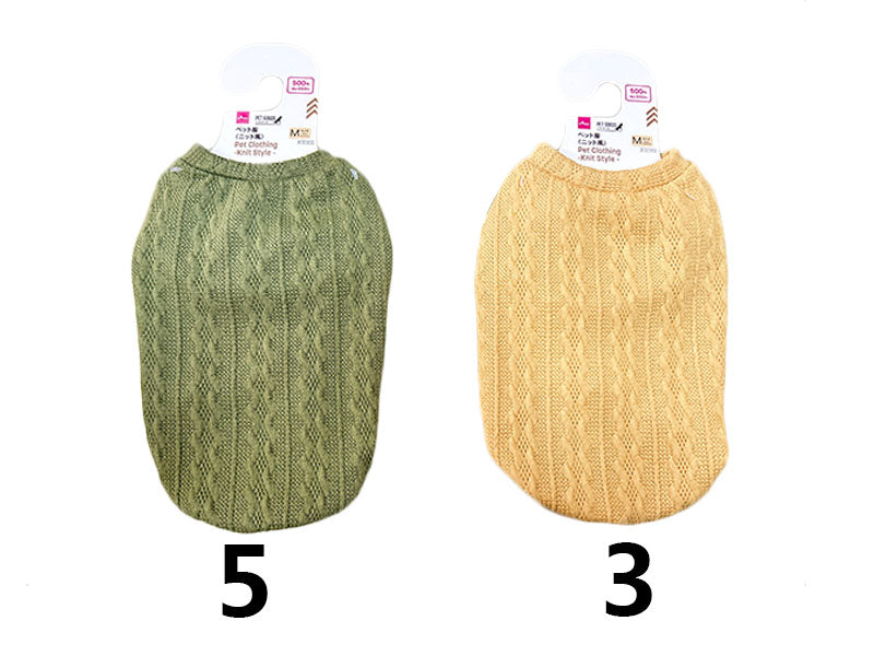 ペット服（ニット風、Ｍ）２７ｃｍ×２１ｃｍ