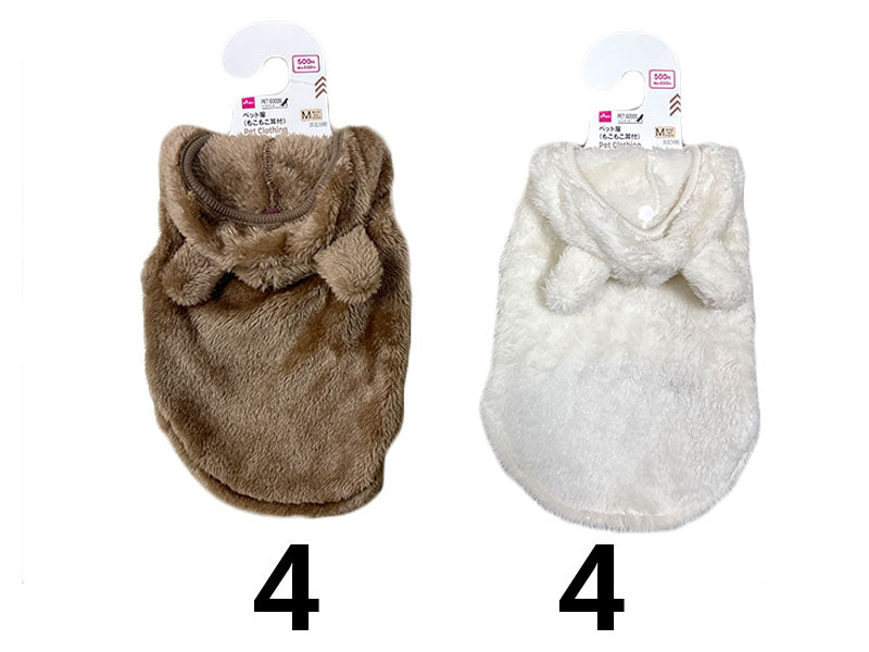 ペット服（もこもこ耳付、Ｍ）２７ｃｍ×２１ｃｍ