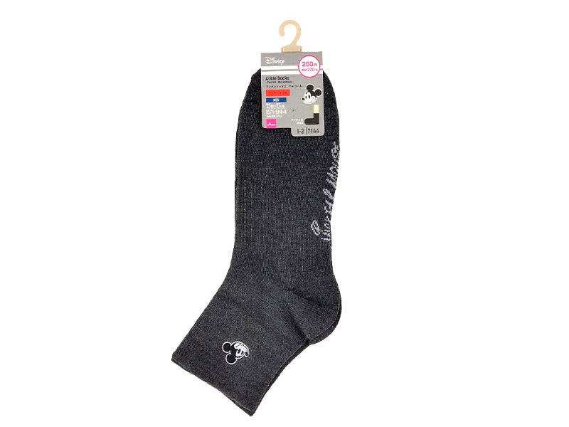 アンクルソックス、チャコール（ミッキーマウス）なし
