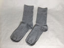 カラー太リブソックス（グレー、かかと直角、吸水速乾、消臭）