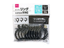 カーテンリング（ブラック、ポール用、１０個）２５ｍｍ