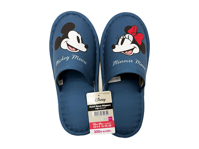 外縫いスリッパ（ミッキー＆ミニー）２２ｃｍ―２４ｃｍ