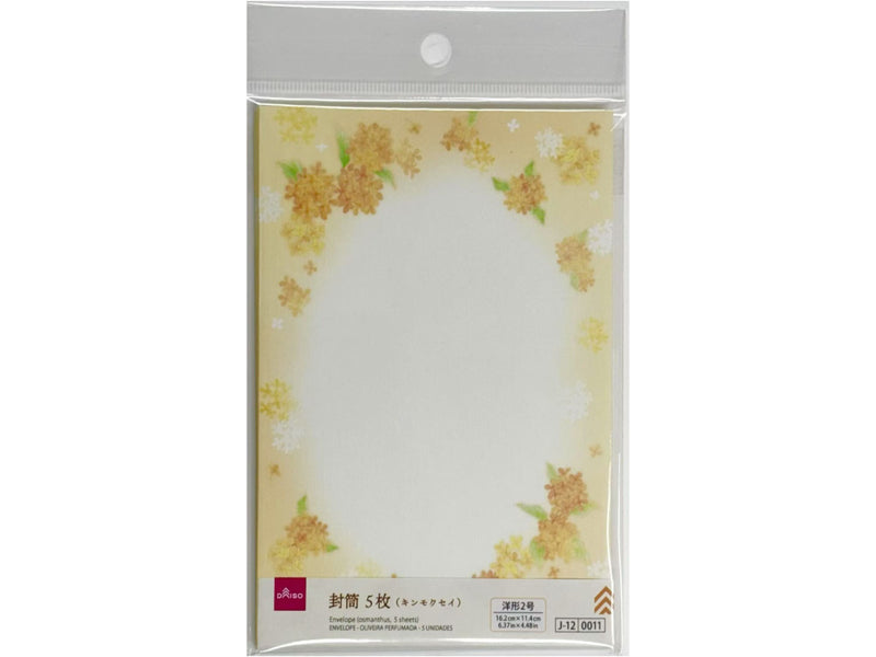 封筒（キンモクセイ、５枚）１６．２ｃｍ×１１．４ｃｍ