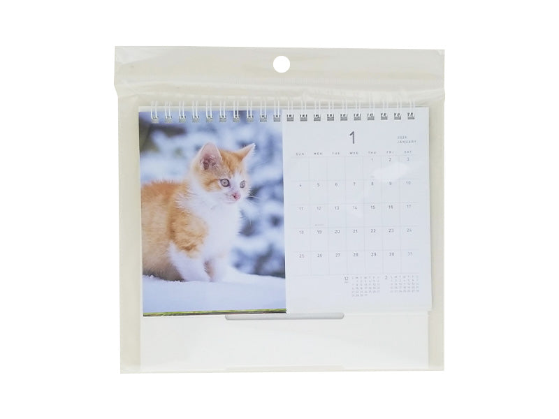 卓上Ｗリングカレンダー（Ｂ６、猫）なし